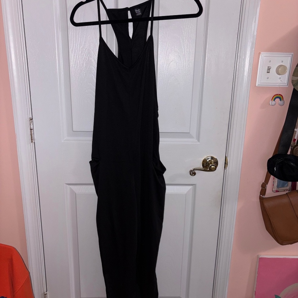 🖤 Greathe Black Strappy Jumpsuit | Size M (US 6)